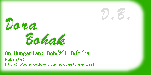 dora bohak business card